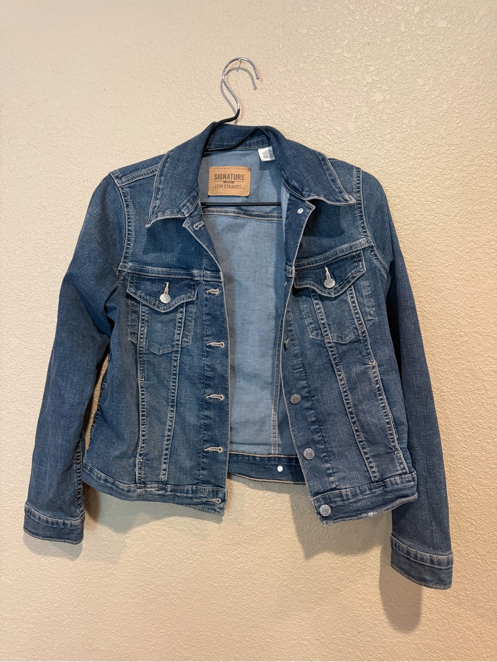Levi Strauss Signature Women's Blue Denim Jacket Sz M